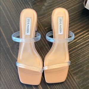 Steve Madden Women's Tan and Clear Heels